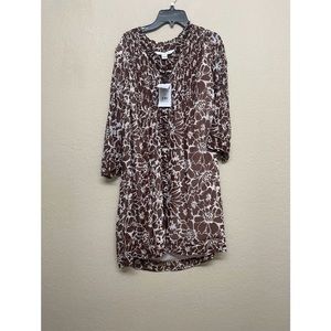 DVF Layla dress chocolate dahlia